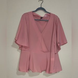 Shein Blush Peplum work top size 3XL